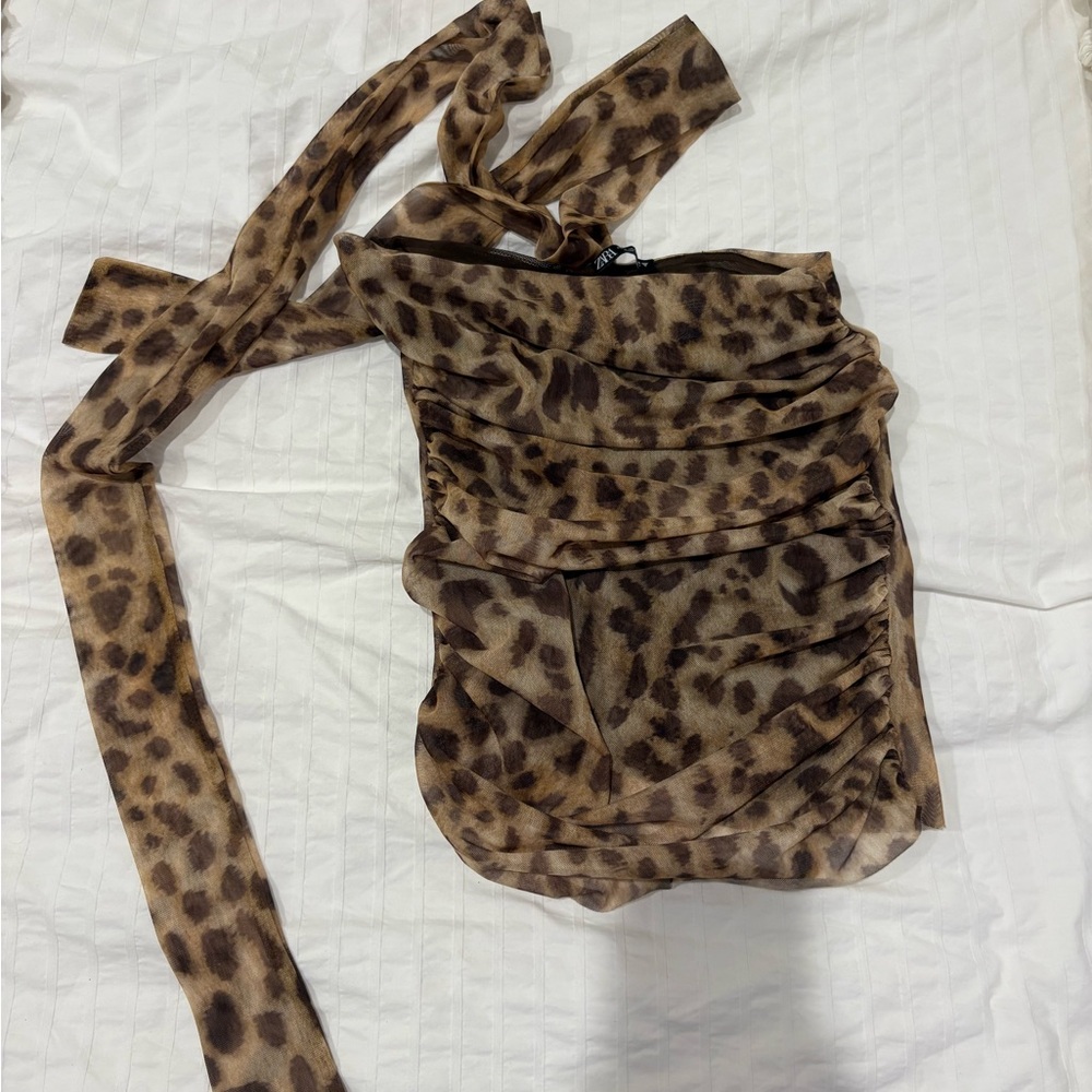 Zara Leopard Print Top